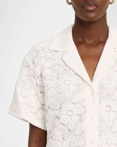 Simkhai Glenn Lace Camp Shirt | Thumbnail 5 Simkhai Glenn Lace Camp Shirt | Thumbnail 5