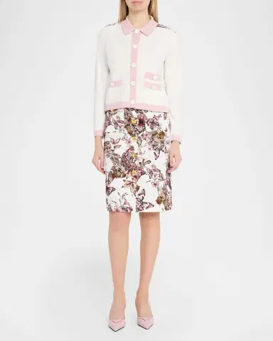 L'Agence Ida Button-Front Midi Dress | Thumbnail 4 L'Agence Ida Button-Front Midi Dress | Thumbnail 4