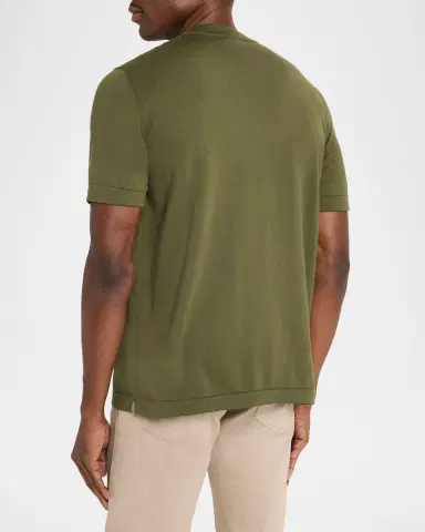 Kiton Men's Cotton Knit Henley Shirt | Thumbnail 2