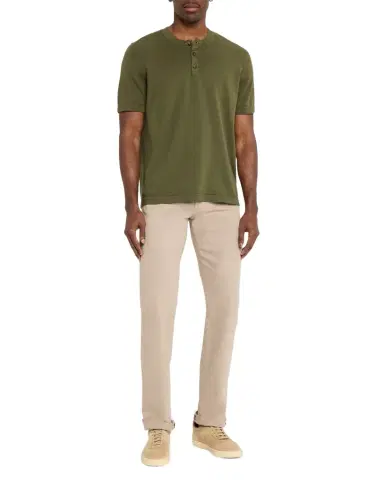 Kiton Men's Cotton Knit Henley Shirt | Thumbnail 1