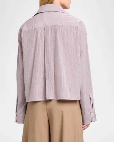TWP J. D. Shirt in Super Fine Mini Stripe with Crystals | Thumbnail 3 TWP J. D. Shirt in Super Fine Mini Stripe with Crystals | Thumbnail 3