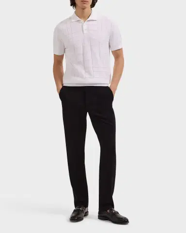 Bugatchi Men's Textured Grid Short-Sleeve Polo Sweater | Thumbnail 2 Bugatchi Men's Textured Grid Short-Sleeve Polo Sweater | Thumbnail 2