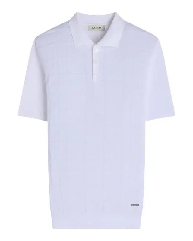 Bugatchi Men 's Textured Grid Short-Sleeve Polo Sweater