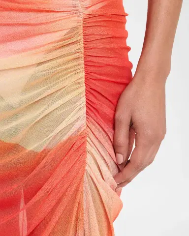 Simkhai Kensingten Printed Mesh Coverup Skirt | Thumbnail 5