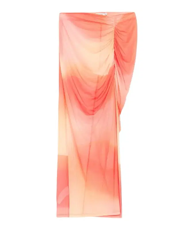 SIMKHAI Kensingten Printed Mesh Coverup Skirt