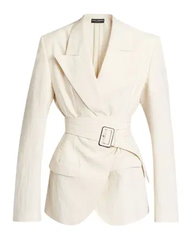 Dolce & Gabbana Strong-Shoulder Belted Wrap Blazer Jacket | Thumbnail 1