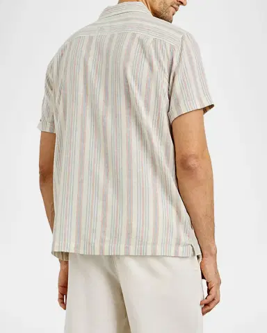 Rails Men's Short-Sleeve Amalfi Shirt in Stripes | Thumbnail 3