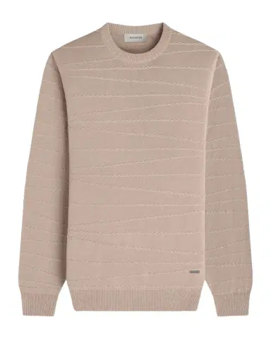 Bugatchi Men's Chain-Link Crewneck Sweater | Thumbnail 1 Bugatchi Men's Chain-Link Crewneck Sweater | Thumbnail 1