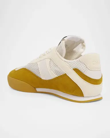 Chloé Kick Mixed Leather Retro Low-Top Sneakers | Thumbnail 2