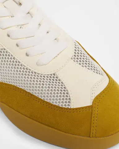 Chloé Kick Mixed Leather Retro Low-Top Sneakers | Thumbnail 3