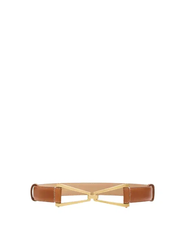 V Leather Belt