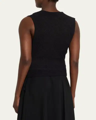 Vince Shadow Grid Cowl-Neck Top | Thumbnail 3 Vince Shadow Grid Cowl-Neck Top | Thumbnail 3