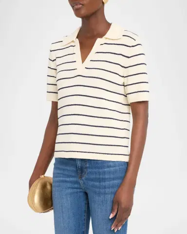 FRAME The Striped Relaxed Polo | Thumbnail 3