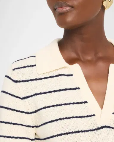 FRAME The Striped Relaxed Polo | Thumbnail 4