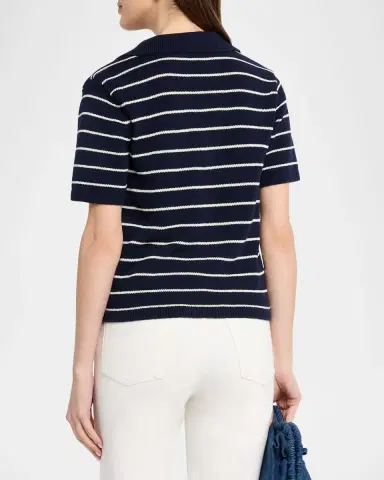 FRAME The Striped Relaxed Polo | Thumbnail 6