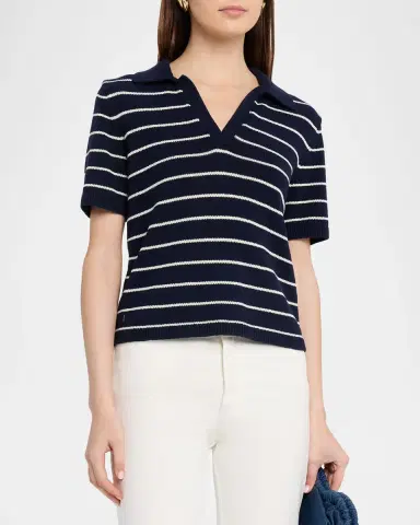 FRAME The Striped Relaxed Polo | Thumbnail 7