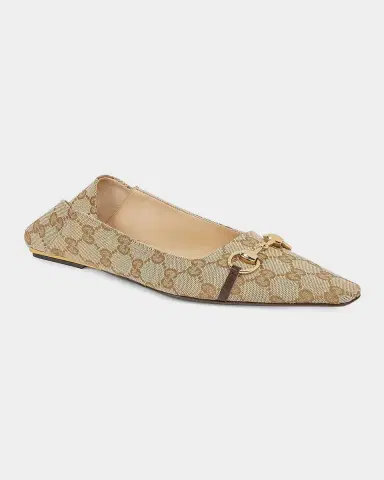 Gucci Vittoria GG Canvas Ballerina Flats | Thumbnail 5 Gucci Vittoria GG Canvas Ballerina Flats | Thumbnail 5