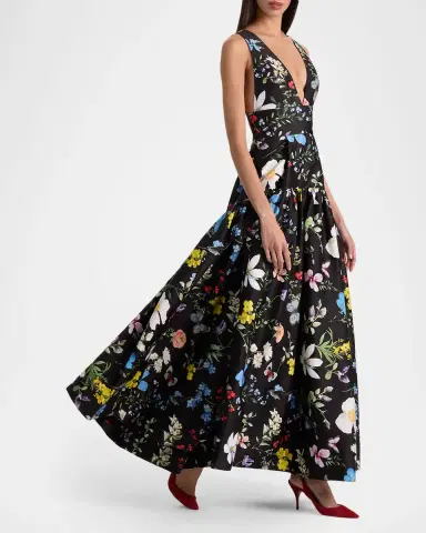 ALICE + OLIVIA Lila Structured Maxi Dress | Thumbnail 5 ALICE + OLIVIA Lila Structured Maxi Dress | Thumbnail 5