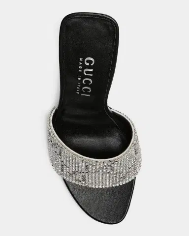 Gucci Bombshell 115mm Crystal-Embellished Mesh Stiletto Sandals | Thumbnail 4 Gucci Bombshell 115mm Crystal-Embellished Mesh Stiletto Sandals | Thumbnail 4