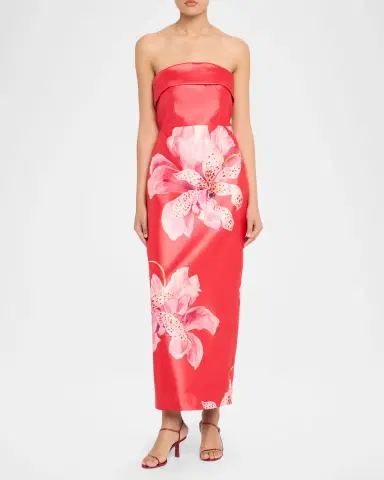 Milly Ciara Strapless Floral-Print Maxi Dress | Thumbnail 2