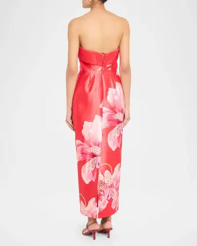 Milly Ciara Strapless Floral-Print Maxi Dress | Thumbnail 3