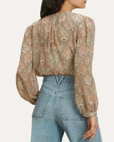 Veronica Beard Ashlynn Long-Sleeve Silk Blouse | Thumbnail 3 Veronica Beard Ashlynn Long-Sleeve Silk Blouse | Thumbnail 3