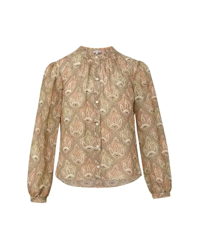 Veronica Beard Ashlynn Long-Sleeve Silk Blouse