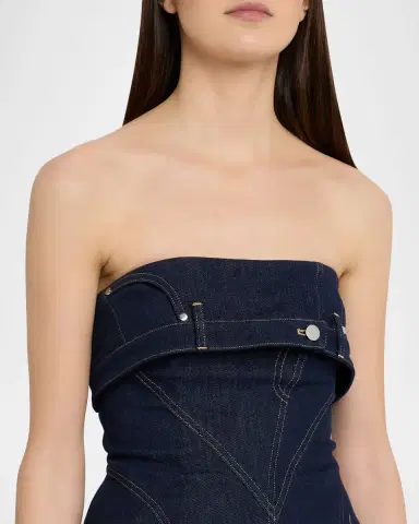 Et Ochs Jordan Strapless Corset Denim Jumpsuit | Thumbnail 5