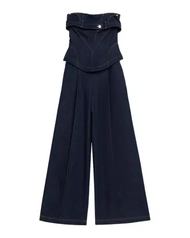 Et Ochs Jordan Strapless Corset Denim Jumpsuit | Thumbnail 1