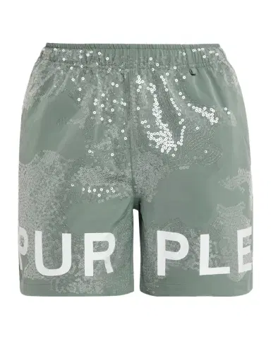 PURPLE Men's Sequin Camouflage All Round Pull-On Shorts | Thumbnail 1 PURPLE Men's Sequin Camouflage All Round Pull-On Shorts | Thumbnail 1