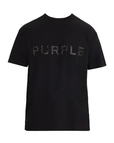 PURPLE Men's Tonal Glitterized Logo T-Shirt | Thumbnail 1