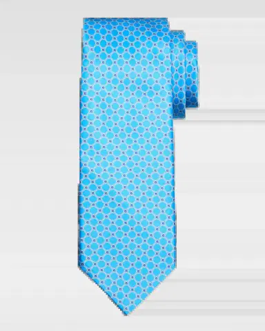 Stefano Ricci Men's Geometric Circle Silk Tie | Thumbnail 2