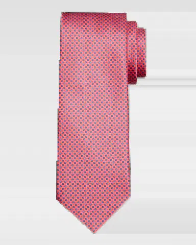 Stefano Ricci Men's Micro-Geometric Diamond Silk Tie | Thumbnail 2