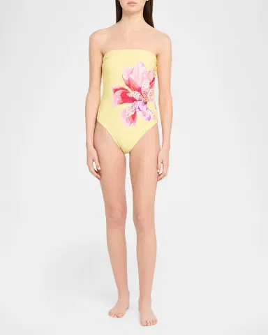 Milly Songe D 'Iris Strapless One-Piece Swimsuit | Thumbnail 2