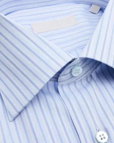 Stefano Ricci Men's Cotton Tonal Double-Stripe Dress Shirt | Thumbnail 2 Stefano Ricci Men's Cotton Tonal Double-Stripe Dress Shirt | Thumbnail 2