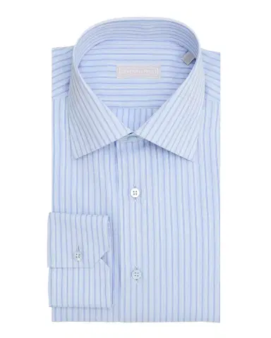 Stefano Ricci Men's Cotton Tonal Double-Stripe Dress Shirt | Thumbnail 3 Stefano Ricci Men's Cotton Tonal Double-Stripe Dress Shirt | Thumbnail 3