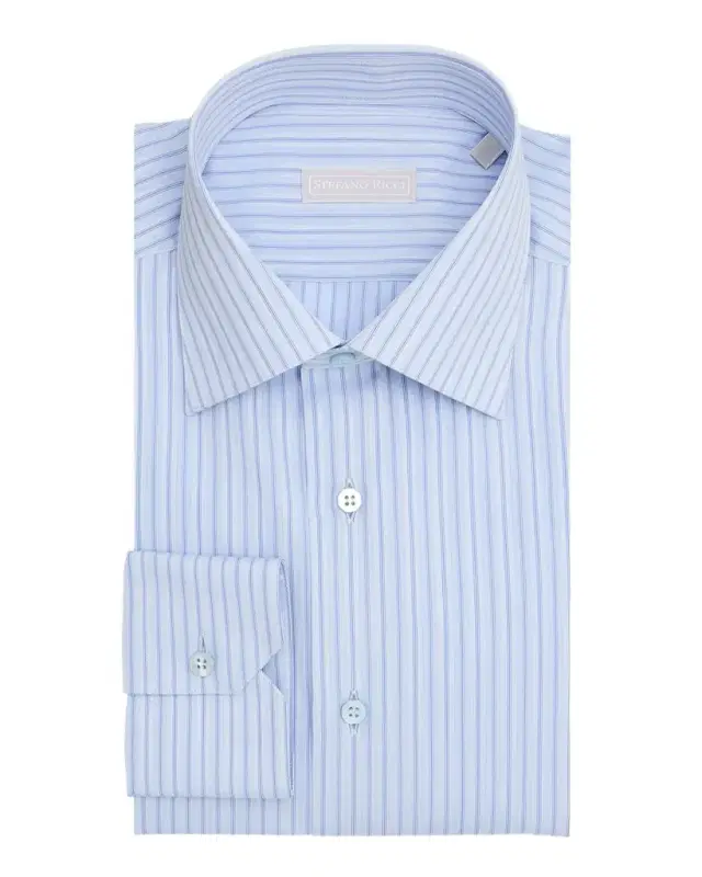 Men 's Cotton Tonal Double-Stripe Dress Shirt