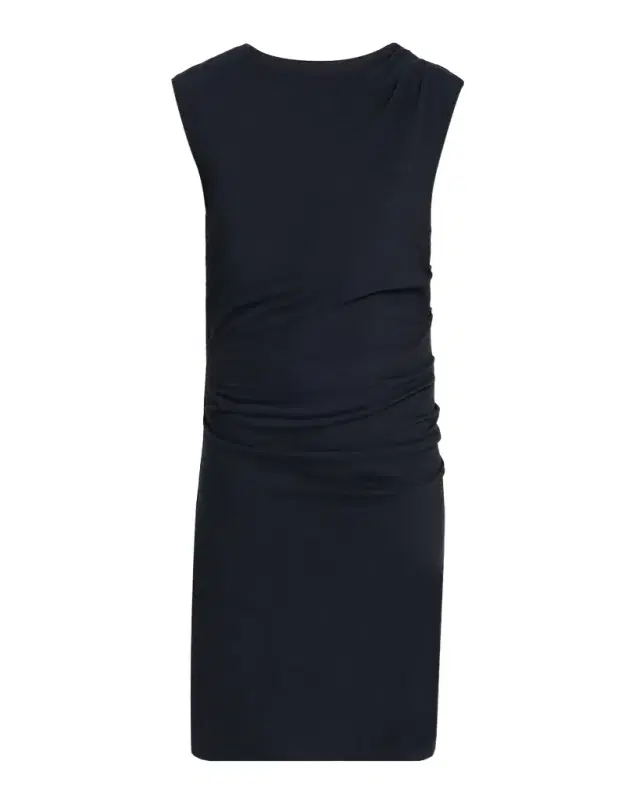 Vince Sleeveless Twist Draped Cotton Dress