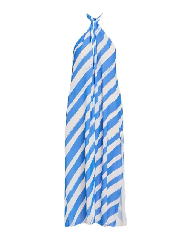 Ava Striped Halter Maxi Dress