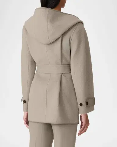 Mackage Paya-HB Double-Face Wool Wrap Coat with Hood | Thumbnail 3 Mackage Paya-HB Double-Face Wool Wrap Coat with Hood | Thumbnail 3