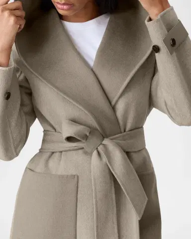 Mackage Paya-HB Double-Face Wool Wrap Coat with Hood | Thumbnail 5 Mackage Paya-HB Double-Face Wool Wrap Coat with Hood | Thumbnail 5