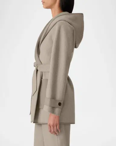 Mackage Paya-HB Double-Face Wool Wrap Coat with Hood | Thumbnail 6 Mackage Paya-HB Double-Face Wool Wrap Coat with Hood | Thumbnail 6