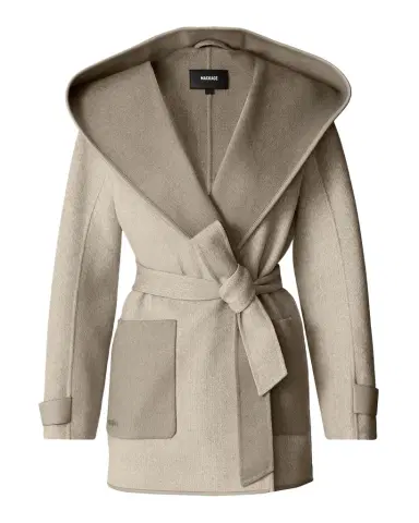 Mackage Paya-HB Double-Face Wool Wrap Coat with Hood | Thumbnail 1 Mackage Paya-HB Double-Face Wool Wrap Coat with Hood | Thumbnail 1