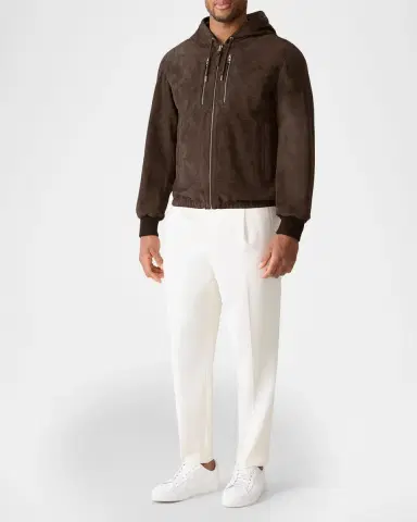 Mackage Men's Sylas Suede Hooded Jacket | Thumbnail 2 Mackage Men's Sylas Suede Hooded Jacket | Thumbnail 2