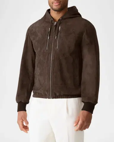 Mackage Men's Sylas Suede Hooded Jacket | Thumbnail 4 Mackage Men's Sylas Suede Hooded Jacket | Thumbnail 4