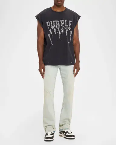 PURPLE Men's P004 Blowout Flare Jeans | Thumbnail 2
