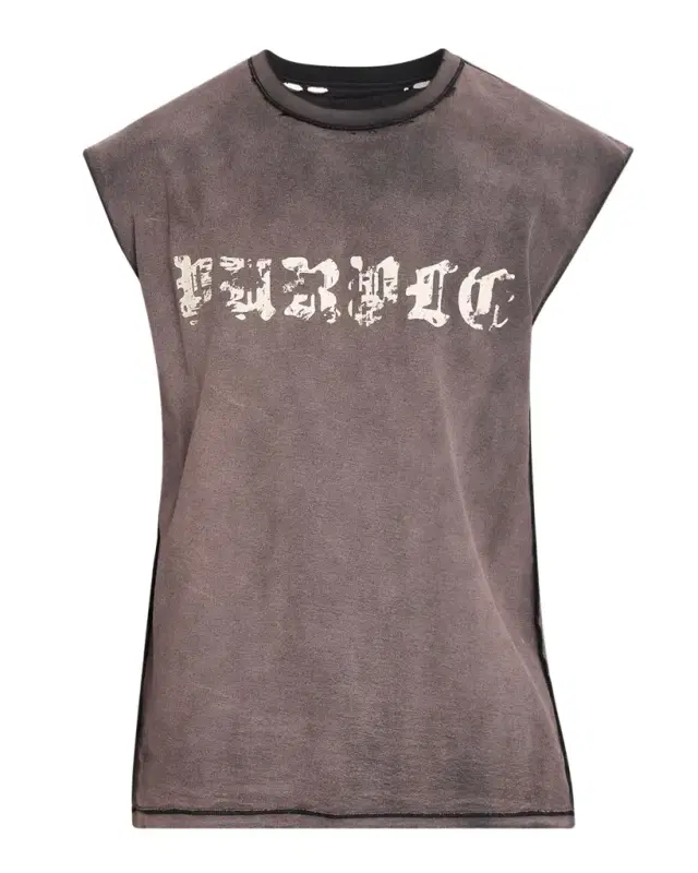 Men 's Worn Gothic Cotton Tank Top