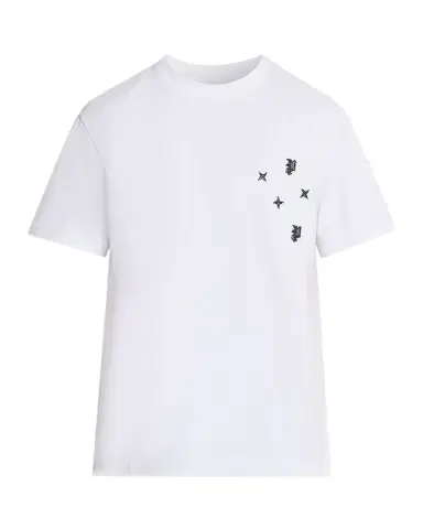 PURPLE Men's Beaded-Monogram Crewneck Jersey T-Shirt | Thumbnail 1