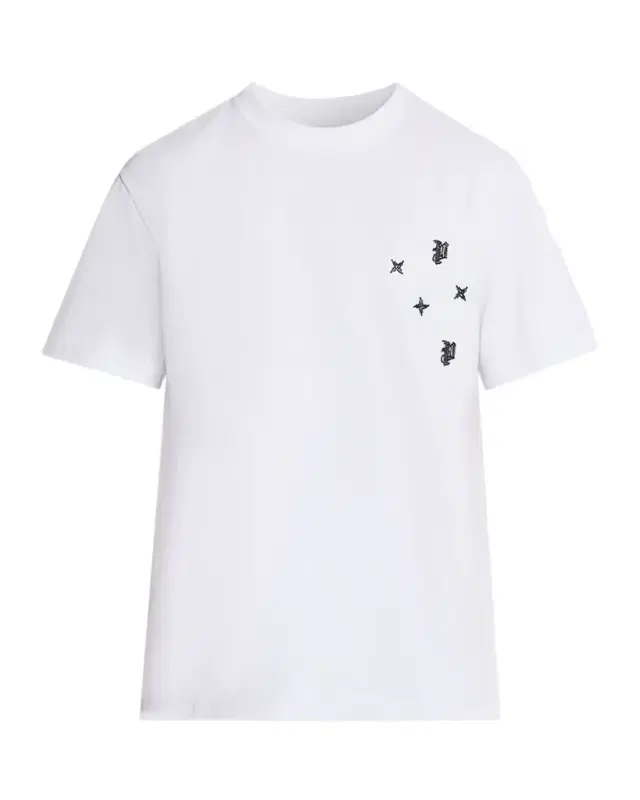 Men 's Beaded-Monogram Crewneck Jersey T-Shirt