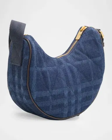 Burberry Horseshoe Quilted Cotton Denim Crossbody Bag | Thumbnail 3 Burberry Horseshoe Quilted Cotton Denim Crossbody Bag | Thumbnail 3